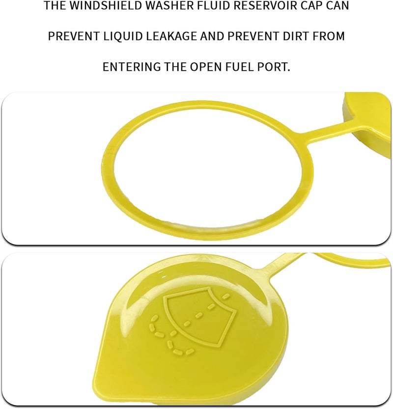 Eponcia Windshield Washer Fluid Cap Wiper Washer Fluid Reservoir Cap Cover Replacement for Subaru, 86615FJ000 Windshield Cleaner Tank Caps for Subaru Crosstrek Forester Impreza WRX Accessories(Yellow) - Image 5